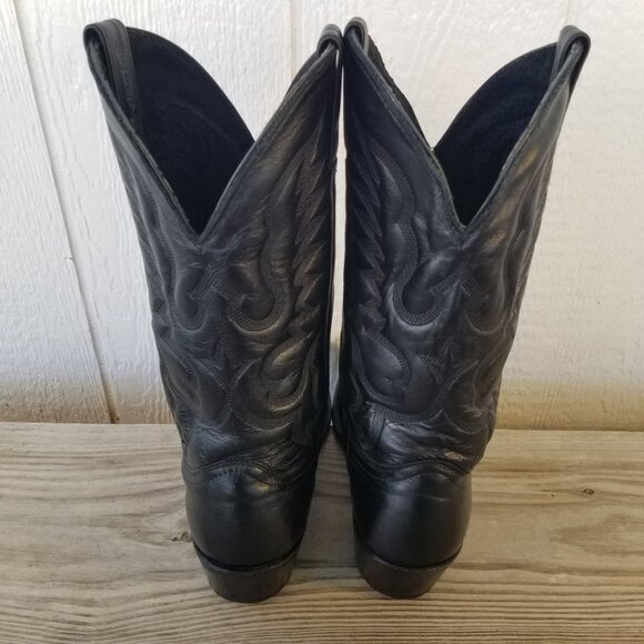 Abilene Top Grain Mens Black Leather Cowboy Western Boots 10 EE 6559 USA - Picture 13 of 13